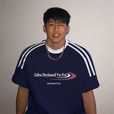 夏季美式高街重磅纯棉三条杠织带撞色男女短袖T恤ZD385-特P30，男装T恤，电商A486