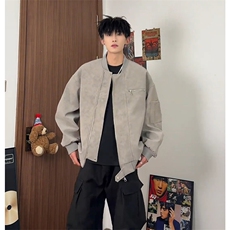 1506-1/JW1191/P73美式高街扎染PU皮衣外套男春秋高级感机车夹克，男装夹克，星座1506-1