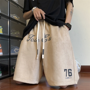 大主推抖音品质麂皮绒五分裤男短裤X416b-1-DK369-P45限58