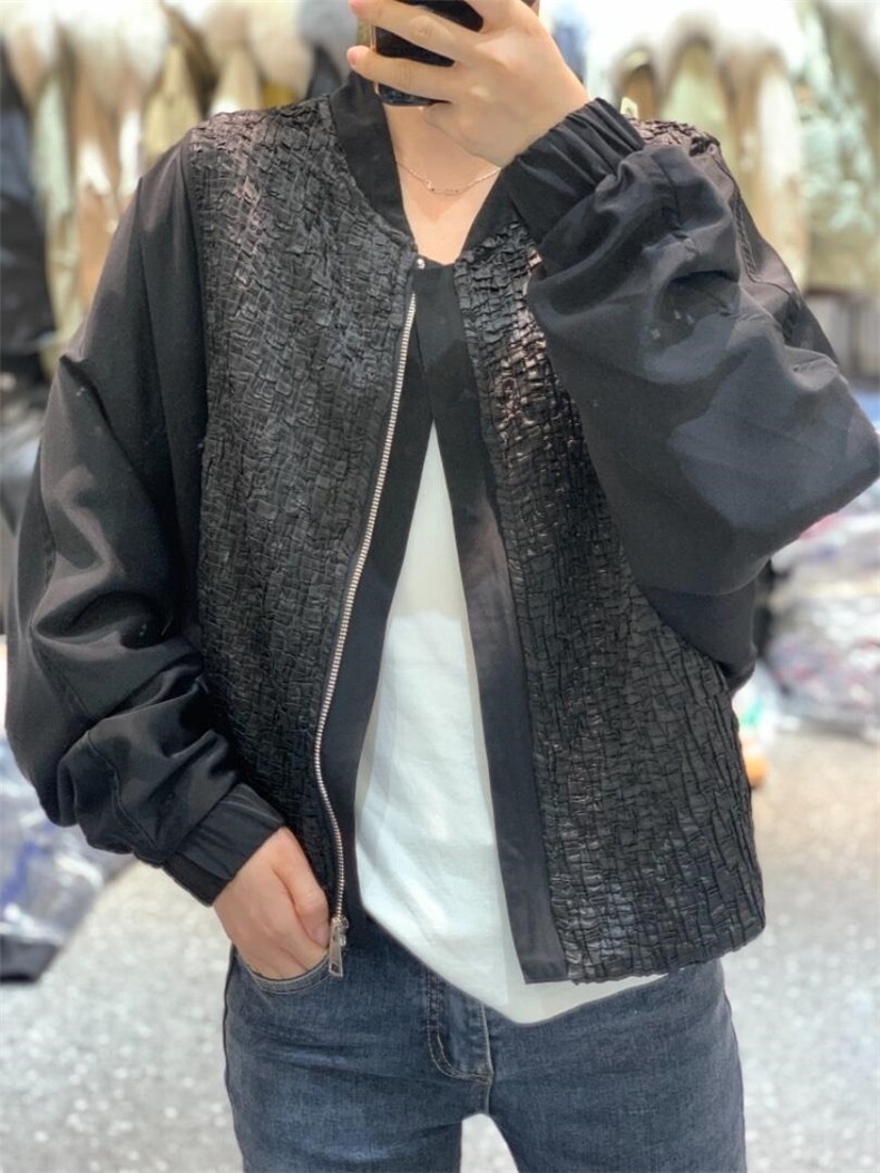 2022春季新款洋气百搭褶皱外套ins风,女装其它,L·H·X