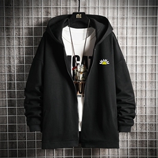 KS21089-P38连帽开衫卫衣男运动外套大码班服网格挂拍，男装卫衣，电商A040A