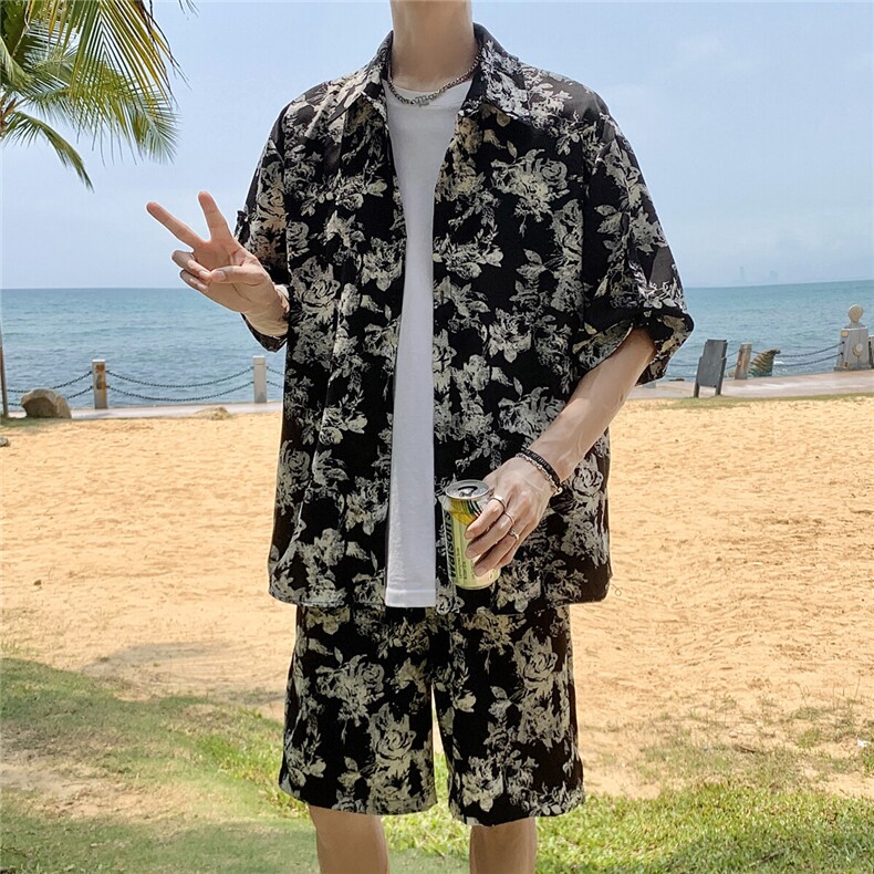 月季花套装TZ77803特P45衬衫DCS77804特P27DK77805特P18套装控88,男装休闲套装,星座227-7