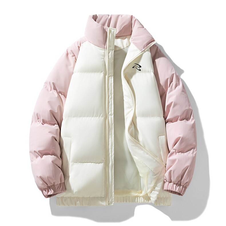 现货抖音得物可供视频三防加厚羽绒拼接棉衣外套面包棉服86628，男装棉衣，电商A486