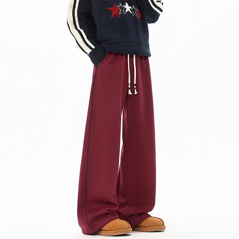 加绒加厚休闲裤冬季新品美式直筒运动保暖长裤D52147-TP5598,男装棉衣,电商A102