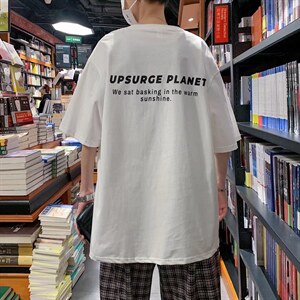 夏季潮牌男士短袖t恤男潮流上衣情侣半袖体恤衫背面字母RT17P28图片