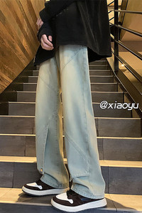 XZ616 春季大码新款设计感牛仔裤 TY506 P65控78图片