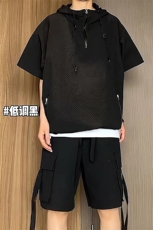 潮休闲套装男夏短袖百搭工装短裤运动两件套tz68-TP60，男装休闲套装，电商A089-1