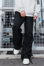 纯棉！美式阔腿工装裤男女宽松直筒休闲裤伞兵裤LY1002/p58，男装工装外套，电商B381-2