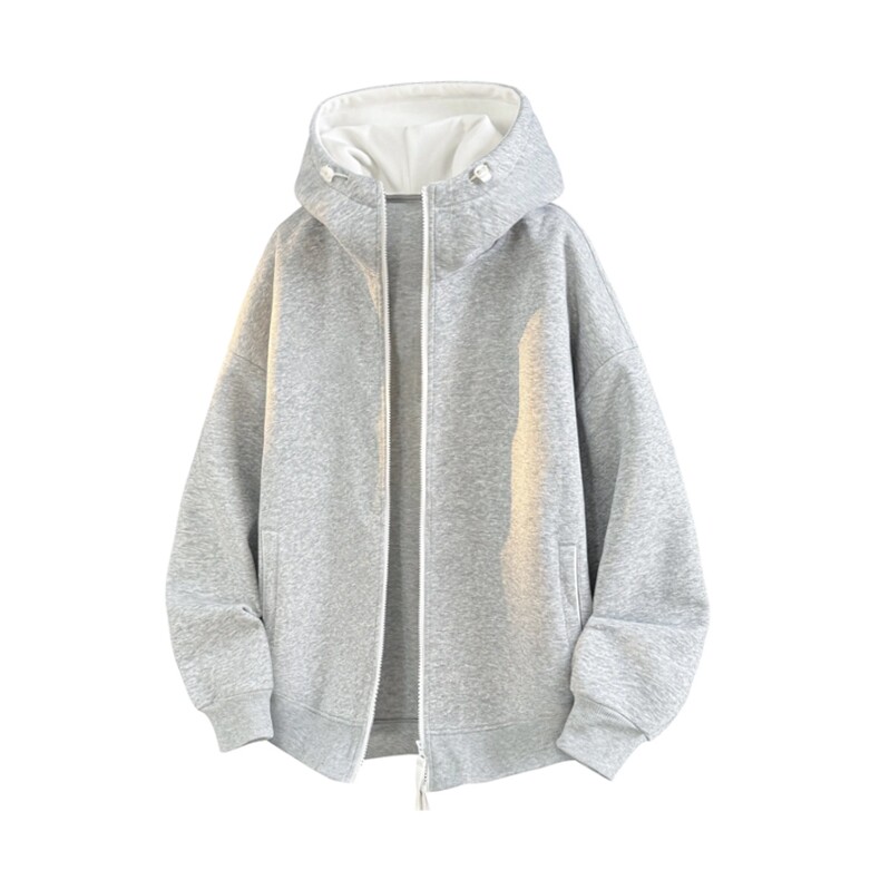 全棉380克拉链开衫卫衣撞色连帽外套男AH947-特P48不议价，女装短外套，星座610B-1