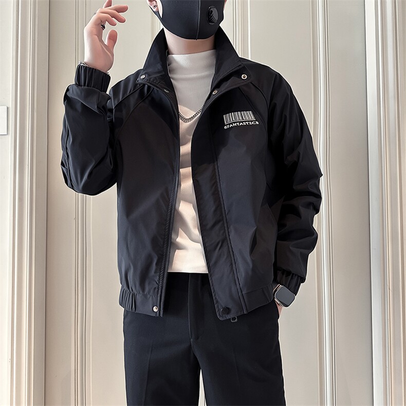 高级痞帅炸街男士立领夹克外套社会小伙店主风301C-JK17-P98控138,男装夹克,星座301C（原B323）