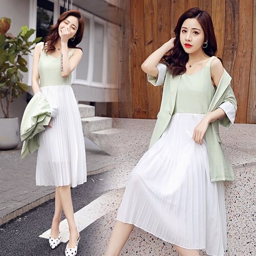 2021年夏季潮流优雅舒适时尚气质套装/套裙中长款简约，女装套装/套裙，瑶迪依秀