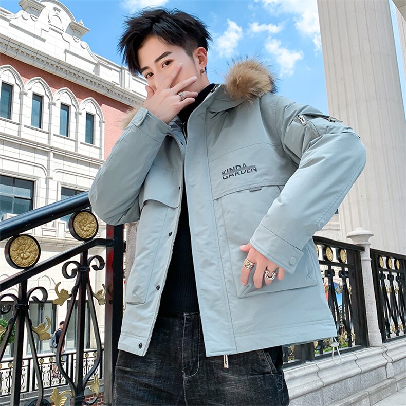 羽绒棉衣男中长款连帽羽绒服男含绒量80MY6607,男装棉衣,A067