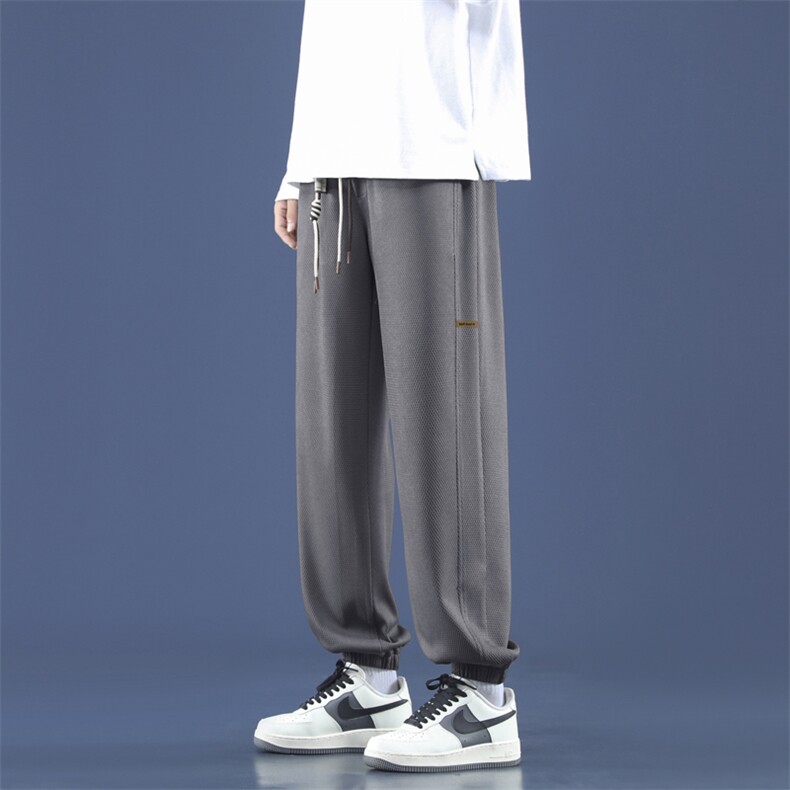 休闲百搭复古高级感束脚长裤时尚垂顺舒适百搭K955-特批32,男装休闲裤,星座718-1