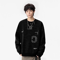 大码秋冬潮流印花卫衣男宽松休闲W9906，男装卫衣，星座1107-1