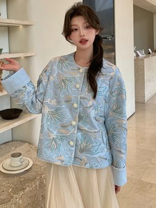 璀璨刺绣短外套女重工钉珠上衣2025春季新款轻奢风拼接别致夹克衫图片