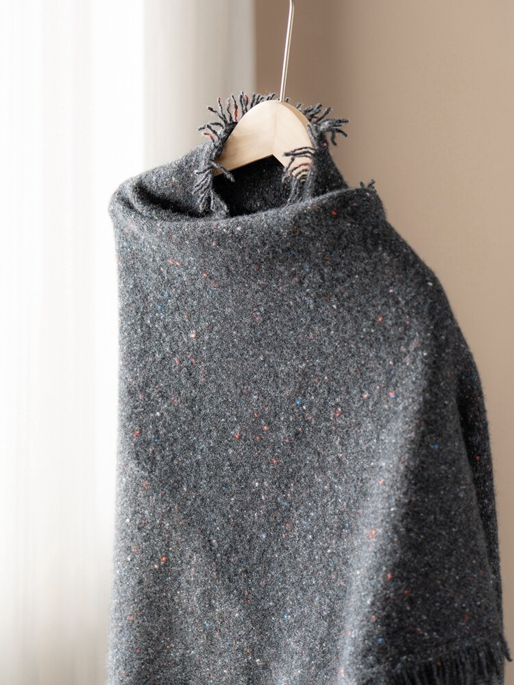 流苏大三角2025新款披肩时尚简单大方外搭围巾保暖，商品下架区商品下架区，江帆羊绒