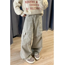 K862-P6825春装重工水洗棉工装裤宽松直筒阔腿裤，男装休闲裤，电商B327