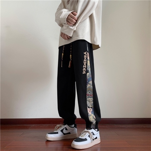 K2386批50控68 秋季新款民族风休闲卫裤男裤子长裤图片