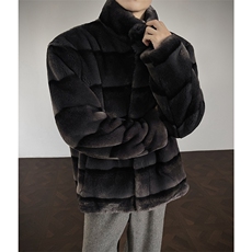 秋冬龙猫皮草男皮毛一体棉衣男士冬季加厚棉服夹克外套My696，男装夹克，星座903-1