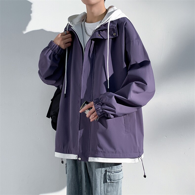 秋季现货假两件夹克男三防二开冲锋衣外套DSA157B-JK763-特P70,男装夹克,电商A157B