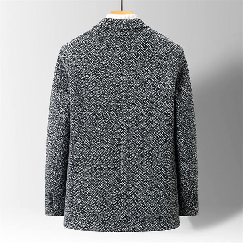 主推中年雪尼尔毛呢休闲西服外套男春秋中青年毛呢BY3323-P125,男装西服,星座1105-3