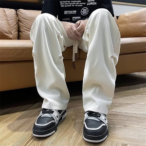 欧美高街vibe风痞帅小众牛仔裤男ins潮牌宽松直筒长裤BK6099-P40图片