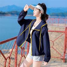 【拉奈海岸】防晒衣女短款2025夏新款宽松透气冲锋衣连帽薄外套潮，女装防晒衣，可可小西