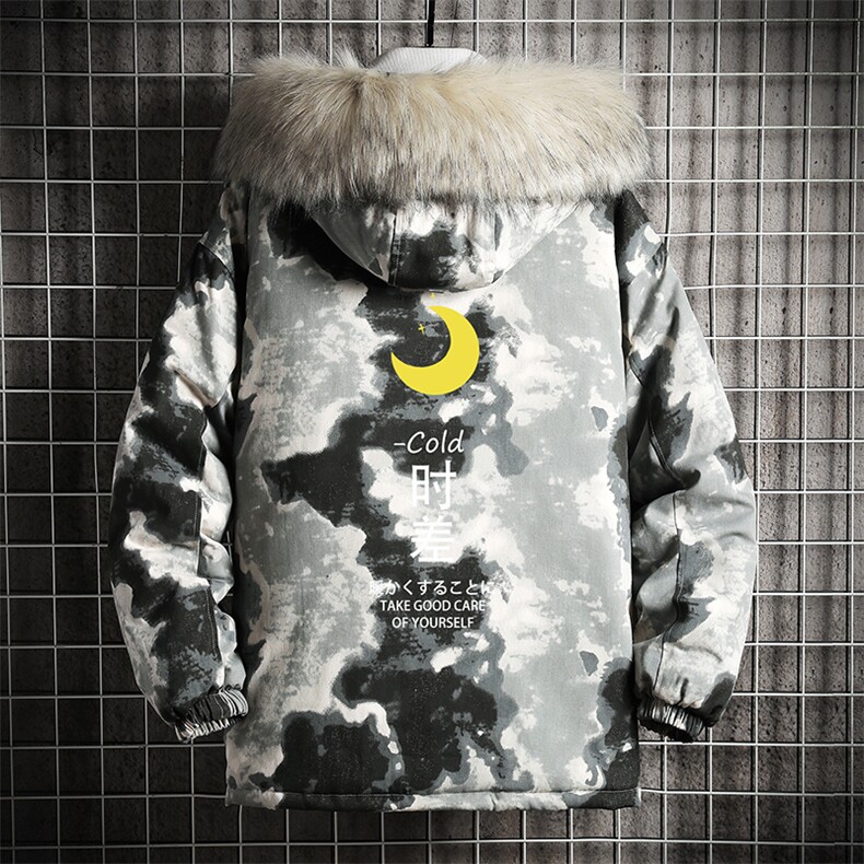 MC49047-P135日系潮衣男大码派克服男工装服外套袄网格,男装棉衣,电商A040A