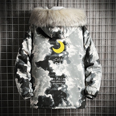 MC49047-P135日系潮衣男大码派克服男工装服外套袄网格，男装棉衣，电商A040A
