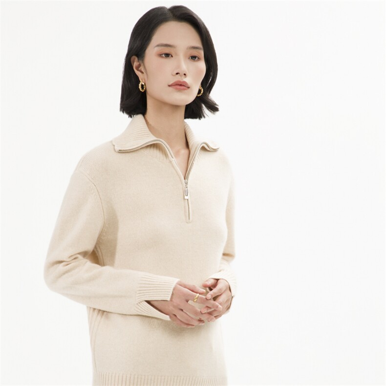 纯色厚款常规款针织女保暖羊绒衫衫纯欲辣妹风潮牌时尚长袖休闲,女装羊绒衫,巾兮羊绒