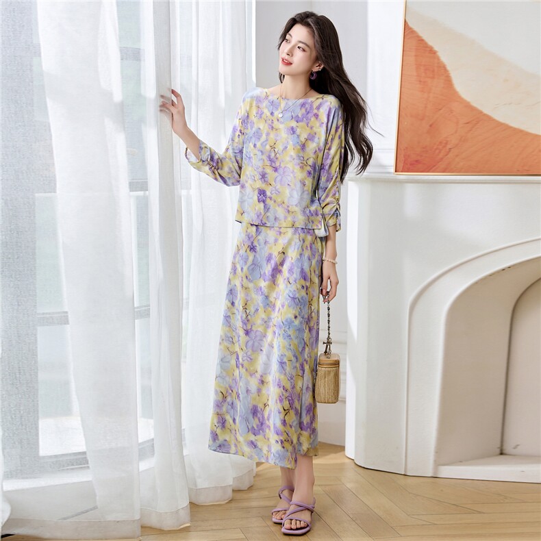 2026新款真丝连衣裙女气质真丝裙子宽松显瘦时尚洋气减龄长裙子,女装连衣裙,阿舍尔精品