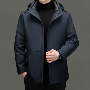 BN23797钱塘2020-2时尚休闲简约连帽中年男士90鹅绒羽绒服P235图片
