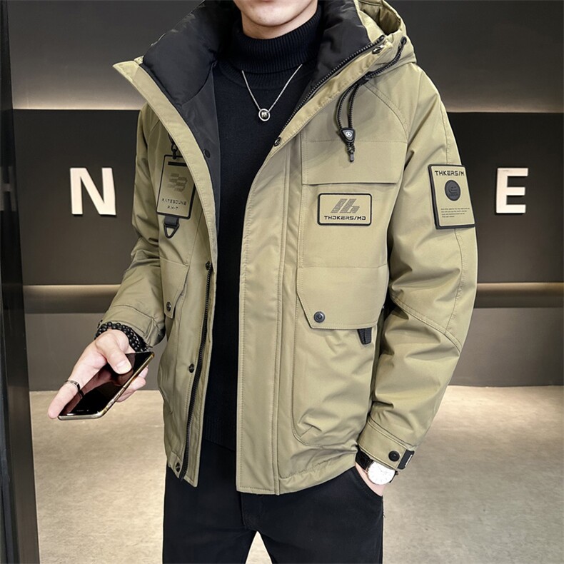 冬季店主风新款工装羽绒服男短款冲锋衣保暖羽绒外套Y3697-P225,男装羽绒服,电商A237