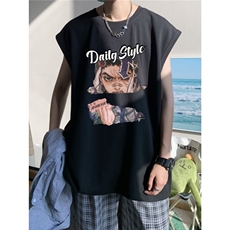 纯棉背心男夏季运动坎肩t恤潮牌潮流宽松打底衫XXB80，男装背心/马甲，星座208-5