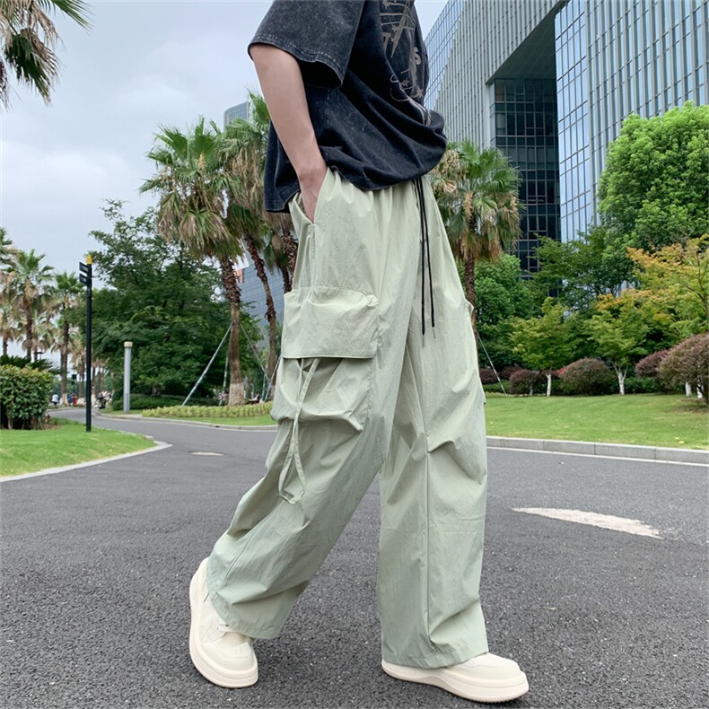 新款拼接牛仔裤子女ins潮流百搭高腰显瘦宽松直筒阔腿休闲长裤,男装休闲裤,星座716-2