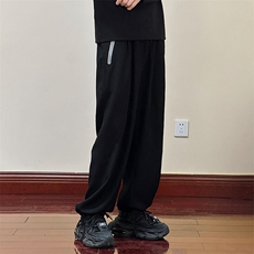 现货新款垂感褶皱宽松休闲长裤男直筒运动裤A351AK2444-P60控89，男装休闲裤，电商A351