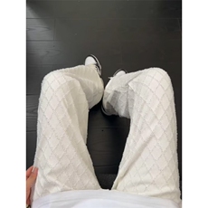 宽松提花牛仔裤休闲裤女早春高腰直筒裤拖地阔腿裤长裤子K7132，男装牛仔裤，星座1116A（原606A-3）