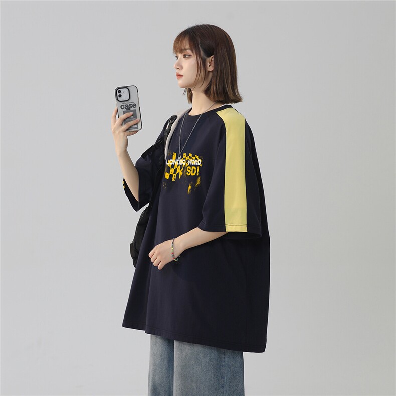 2025夏季新款拼接条纹蓝白色短袖polo杉T恤T1027/P45控59-100棉,男装T恤,电商A148-1
