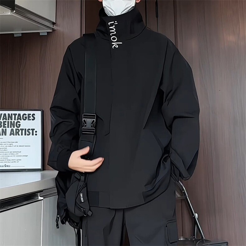 JK5006/P65春装新款个性刺绣立领飞行员夹克男潮流上衣外套图片