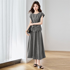 小香风套装裙2025夏季新款清冷松弛感大方得体气质亚麻一整套穿搭，女装套装/套裙，江南富贵女