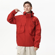 2025新款连帽冲锋衣男秋季户外登山外套美式防水夹克Q5576-P75，男装夹克，星座610（原A335）