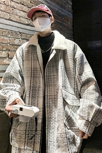 羊羔毛棉服男2025冬季新款休闲外套潮牌棉衣棉袄 M199 P120 控158图片