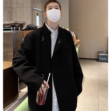 风新中式男装立领诘襟西服休闲上衣男那不勒斯外套W6798-P55，男装西服，星座412-3