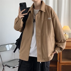 美式棒球服男春秋冬季2025新款高街oversize潮牌翻领情侣夹克外套，男装夹克，星座1008