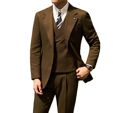 英伦宽驳绅装男士单排扣西装驼色X211/P178控218，男装西服套装，电商A242-1