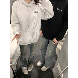 抖音得物供货 可提供视频 春装重磅美式宽松连帽卫衣DL3003图片