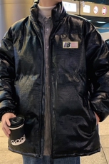 已注册港风直播抖音高品质宽松男羽绒棉加厚PU皮棉衣外套M1505P90，男装棉衣，电商C408(原B339-1)