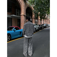 工装夹克牛仔外套男宽松直筒牛仔裤搭配一套TZ0516-P135，男装工装外套，星座308B-2