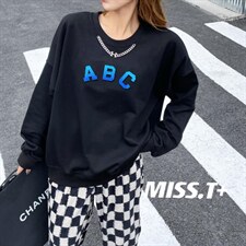 【现货】ABC牙刷绣卫衣，5个色，女装卫衣/绒衫，MISS T+