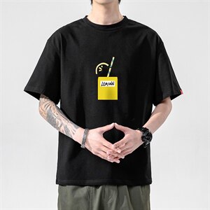 2021夏季新无影墙日系大码男已注册卡通印花短袖T恤T1076-P25图片